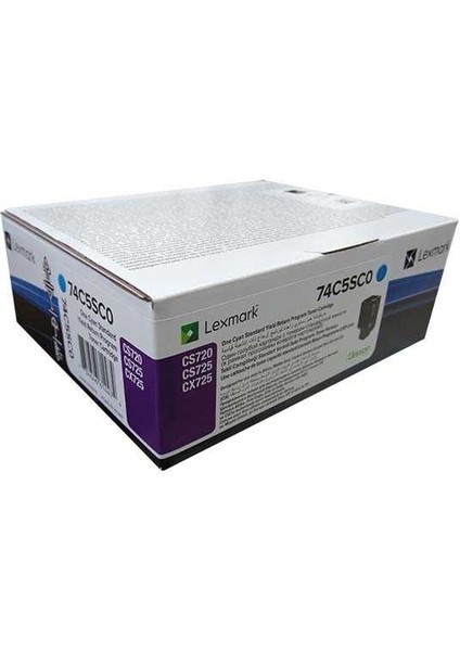 HPZR Lexmark CS720-74C5SC0 Mavi Orjinal Toner