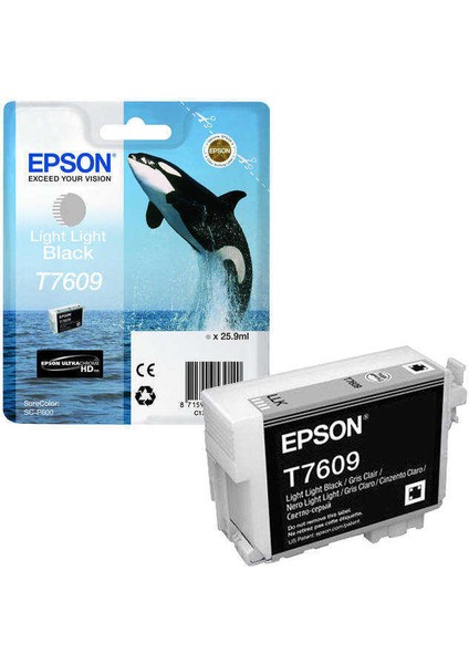 HPZR Epson T7609-C13T76094010 Açık Açık Siyah Orjinal Kartuş