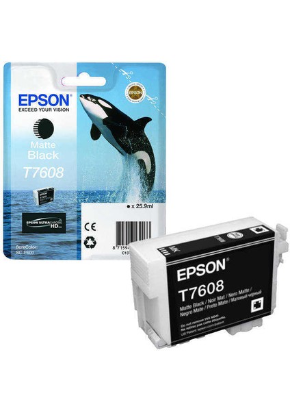 HPZR Epson T7608-C13T76084010 Mat Siyah Orjinal Kartuş