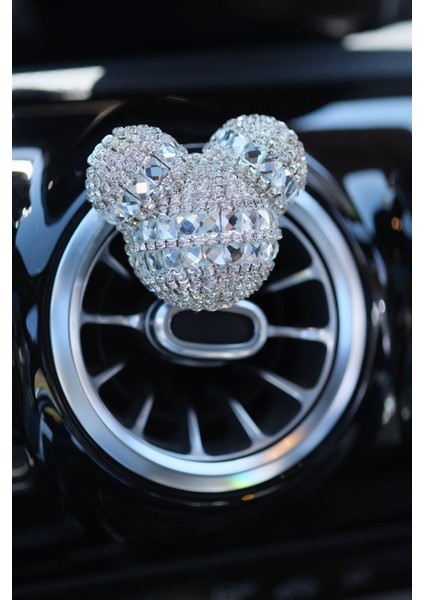 Panda Koku Gümüş Taş & Çift Gümüş Baget Taş