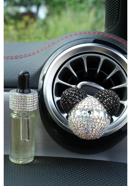 Panda Koku Yaldızlı Kulakları Siyah Taş, Gümüş Baget Taş & Yedek Koku Şişesi modelleri