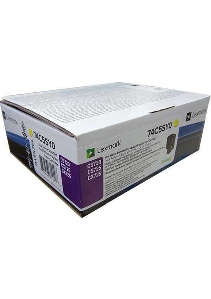 HPZR Lexmark CS720-74C5SY0 Sarı Orjinal Toner