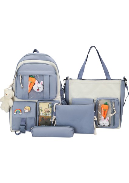 4 Parça Sırt Çantası Seti - Mavi (Yurt Dışından)