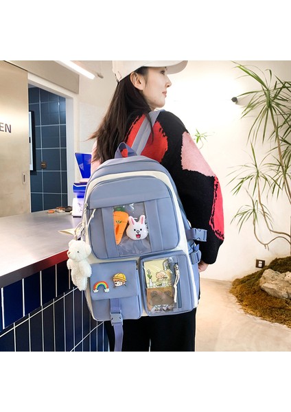 4 Parça Sırt Çantası Seti - Mavi (Yurt Dışından) fiyatları