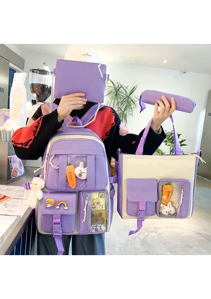 4 Parça Sırt Çantası Seti - Mavi (Yurt Dışından) modelleri