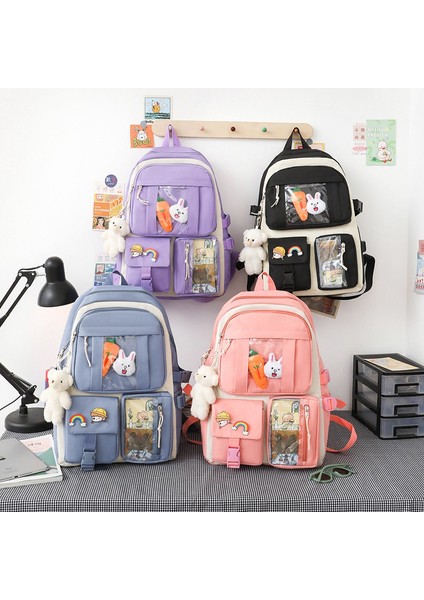 4 Parça Sırt Çantası Seti - Mavi (Yurt Dışından) indirimleri