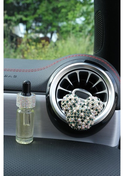 Panda Koku Yeşil Yaldızlı Bagetsiz & Yedek Koku Şişesi modelleri