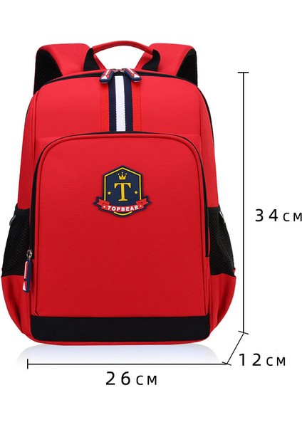 Su Geçirmez Okul Çantası-Kırmızı (Yurt Dışından)