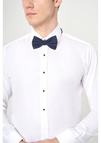 Regular Fit Ata Yaka Beyaz Erkek Gömlek GM23Y231033_D01