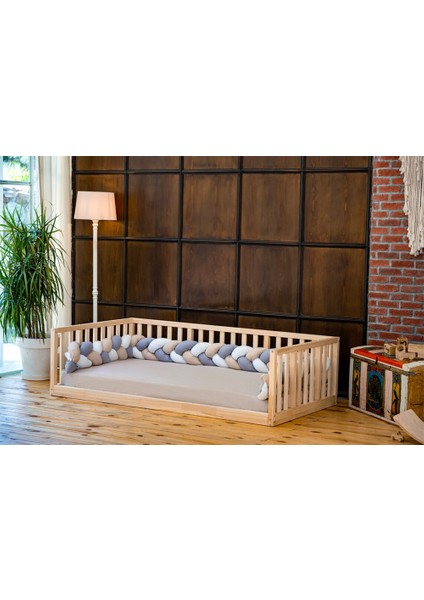 Yere Sıfır Montessori Yatak Ahşap Çocuk Karyola Filiz indirimleri