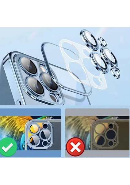 iPhone 12 Pro Kılıf 3D Kamera ve Lens Mercek Korumalı Ultra Lüks Razer Plating Case