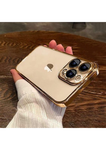 iPhone 12 Pro Kılıf 3D Kamera ve Lens Mercek Korumalı Ultra Lüks Razer Plating Case