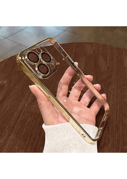 iPhone 12 Pro Kılıf 3D Kamera ve Lens Mercek Korumalı Ultra Lüks Razer Plating Case