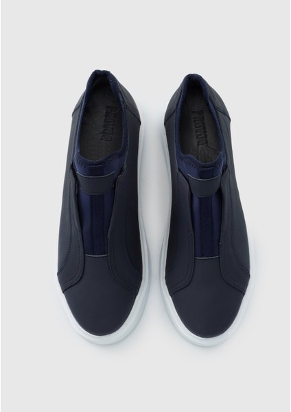 Lacivert Deri Erkek Sneaker indirimleri