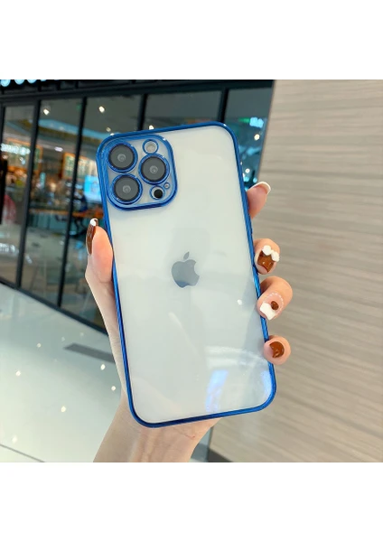 iPhone 12 Pro Max Kılıf 3D Kamera ve Lens Mercek Korumalı Ultra Lüks Razer Plating Case