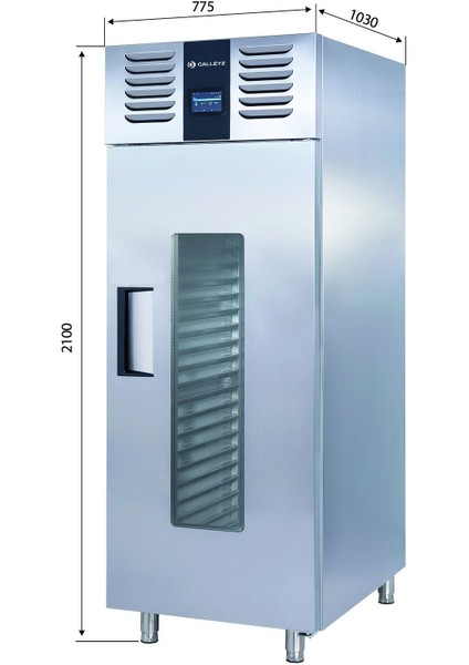 Dik Tip Mayalandırma Buzdolabı - 1 Kapılı - 40X60 cm Tepsi Kapasiteli