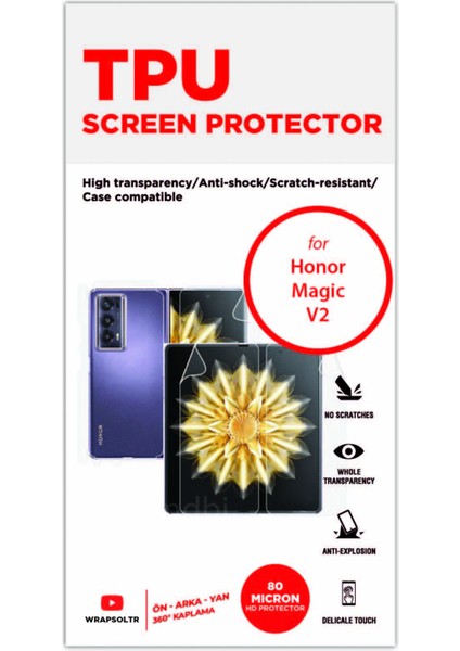 Honor Magic V2 Full Body 360 Derece Kaplama Ön Arka ve Yanlar Tam Kaplayan Hd Film fiyatları