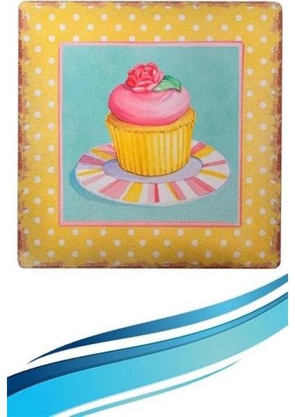 Decotown Duvar Panosu 40*40 Cup Cake Muffin Motifli Duvar Süsü