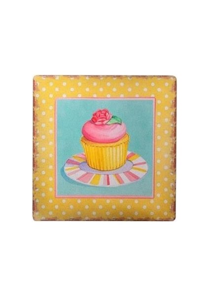 Decotown Duvar Panosu 40*40 Cup Cake Muffin Motifli Duvar Süsü