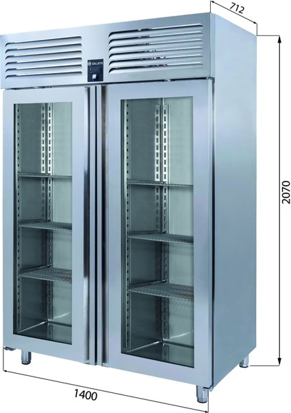 Dik Tip Dondurucu - 2 Cam Kapılı - 140X77XX210 cm