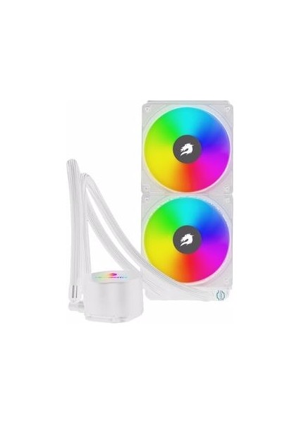 Gamebooster Tıtan 240 Rainbow 240MM Beyaz Sıvı Soğutucu