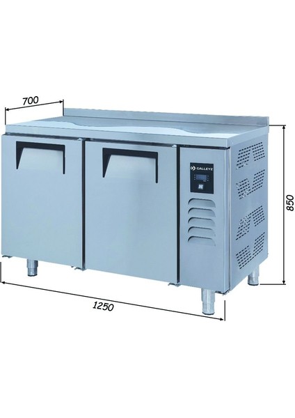 Tezgah Tip Slim Buzdolabı - 2 Kapılı - 125X70X85 cm