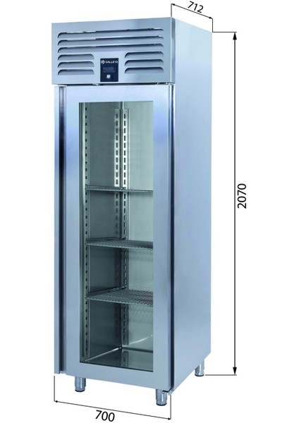 Dik Tip Buzdolabı - 1 Cam Kapılı - 70X77XX210 cm