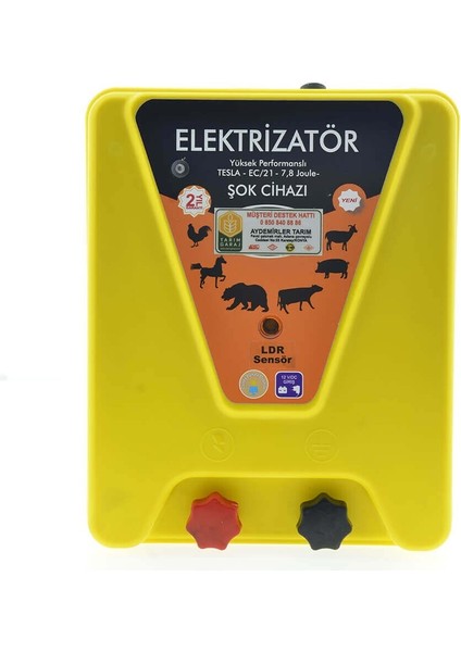Işığa Duyarlı Ldr Sensörlü Ayarlanabilir Elektrizatör Hayvan Çit Koruma Cihazı