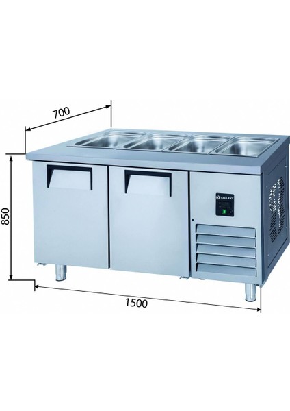 Servis Buzdolabı - 2 Kapılı - 150X70X85 cm