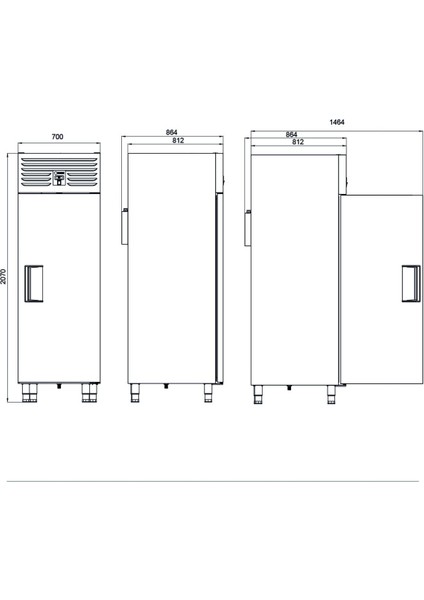 Dik Tip Dondurucu - 1 Kapılı - 70X87XX210 cm