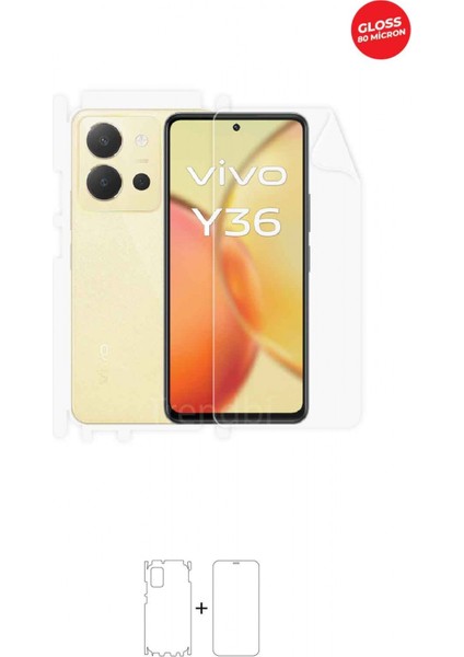 Vivo Y36 Ön Arka ve Yan Kaplama 360 Derece Tam Koruma Full Body Hd Film