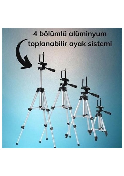 Taşıma Çantalı 130 cm Profesyonel Alüminyum Kamera Tripodu