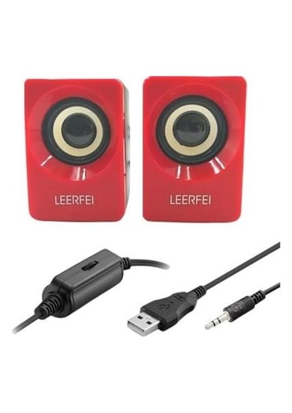 N62 1+1 Multimedia USB ve Jacklı Mini Hoparlör Yüksek Stereo Ses Sistemi