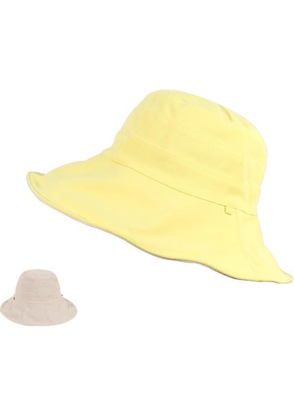 Kadın Balıkçı Şapkası - Açık Sarı (Yurt Dışından)