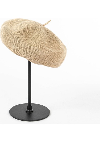 Kadın Keten Şapka - Bej (Yurt Dışından)