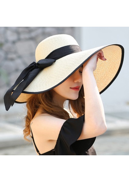 Anti-Ultraviyole Kadın Şapkası - Bej (Yurt Dışından)