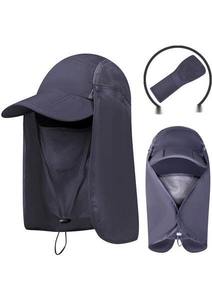 Anti-Ultraviyole Kadın Şapkası - Koyu Gri (Yurt Dışından)