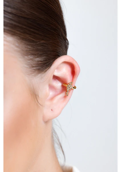 Kadın Gold Takım Yıldızı Earcuff Küpe