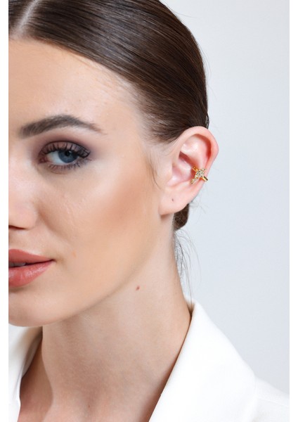 Kadın Gold Takım Yıldızı Earcuff Küpe