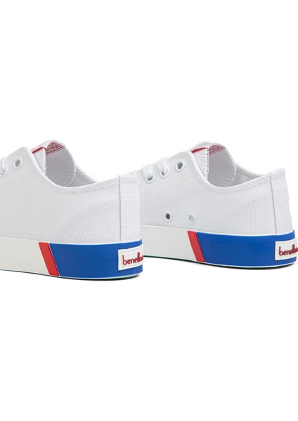 Benetton® | BN-70016 -Beyaz Kirmizi - Kadın Spor Ayakkabı indirimleri