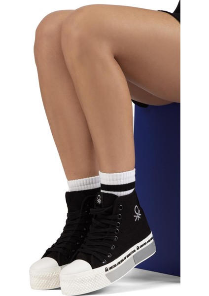 Benetton® | BN-30942 - 3114 Siyah - Kadın Spor Ayakkabı