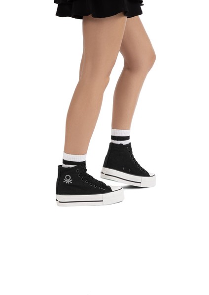 Benetton® | BN-30939 - 3114 Siyah - Kadın Spor Ayakkabı