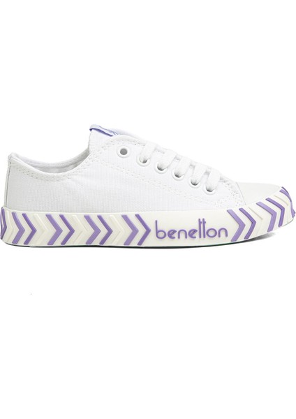 Benetton® | BN-90624-3374 Beyaz Lila - Kadın Spor Ayakkabı fiyatları