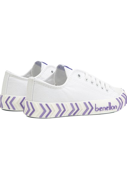 Benetton® | BN-90624-3374 Beyaz Lila - Kadın Spor Ayakkabı fırsatları