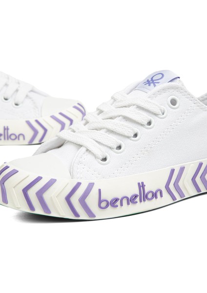 Benetton® | BN-90624-3374 Beyaz Lila - Kadın Spor Ayakkabı indirimleri