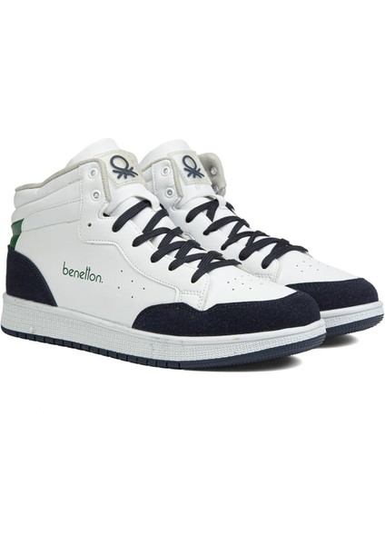 Benetton® | BN-30869 - 3471 Beyaz Lacivert - Erkek Spor Ayakkabı