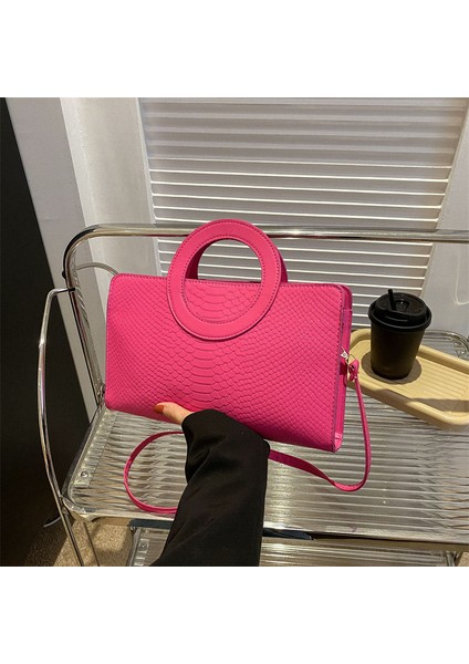 Retro Koltuk Altı Çantası Kadın Yeni Düz Renk Moda Omuz Askılı Çanta (Yurt Dışından)