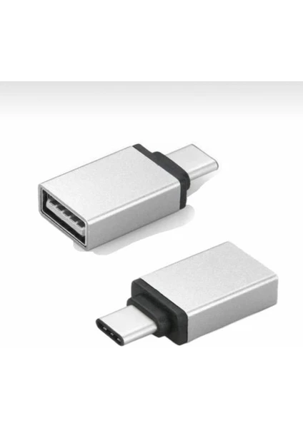 Blue Wings USB Type-C Otg 3.0 USB Otg Çevirici ve Dönüştürücü Tak Çalıştır Çelik Premium