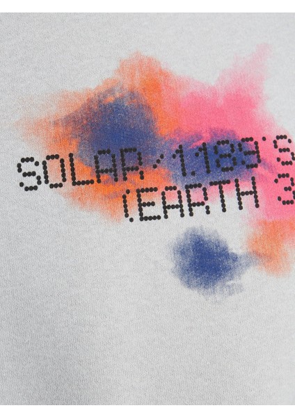 Erkek Ön Arka Baskılı Bisiklet Yaka Sweatshirt 12242181 fırsatları