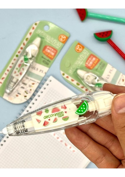 Karpuz Desenli Süsleme Bandı Tipex / Tipeks / Bullet Journal